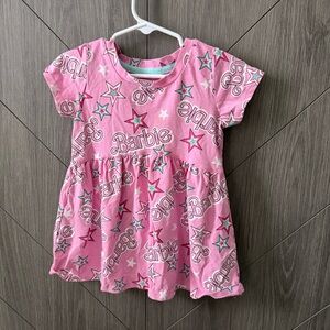 Pink Barbie Star Print Dress